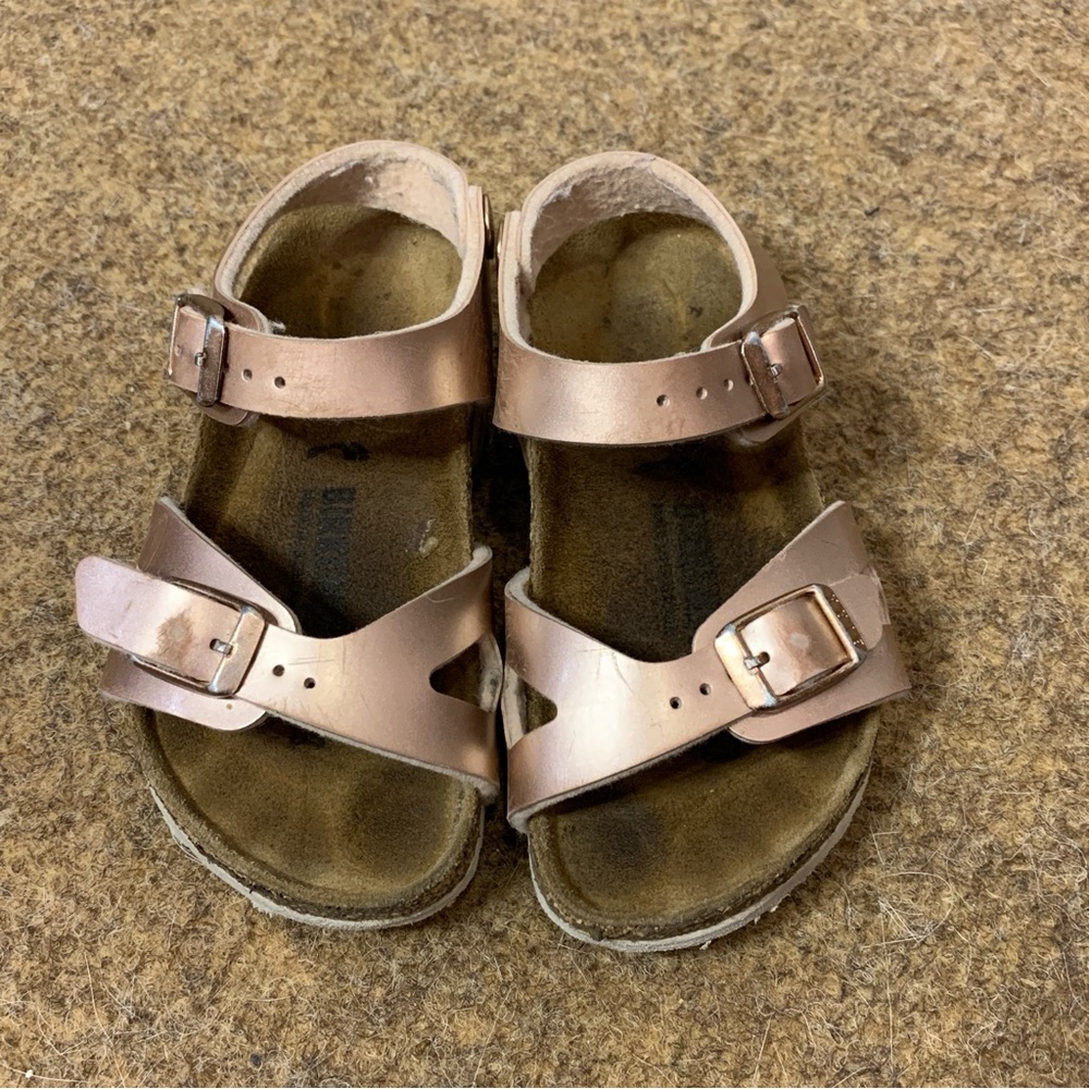 Birkenstock Rio AS Kids Birko-Flor Sandals Electric Metallic Copper $71.95